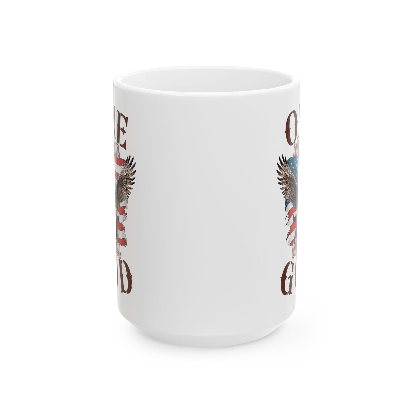 Patriotic Ceramic Mug | 11oz & 15oz | Perfect for Coffee Lovers, Veterans, Memorial Day, Independence Day, Gift Ideas