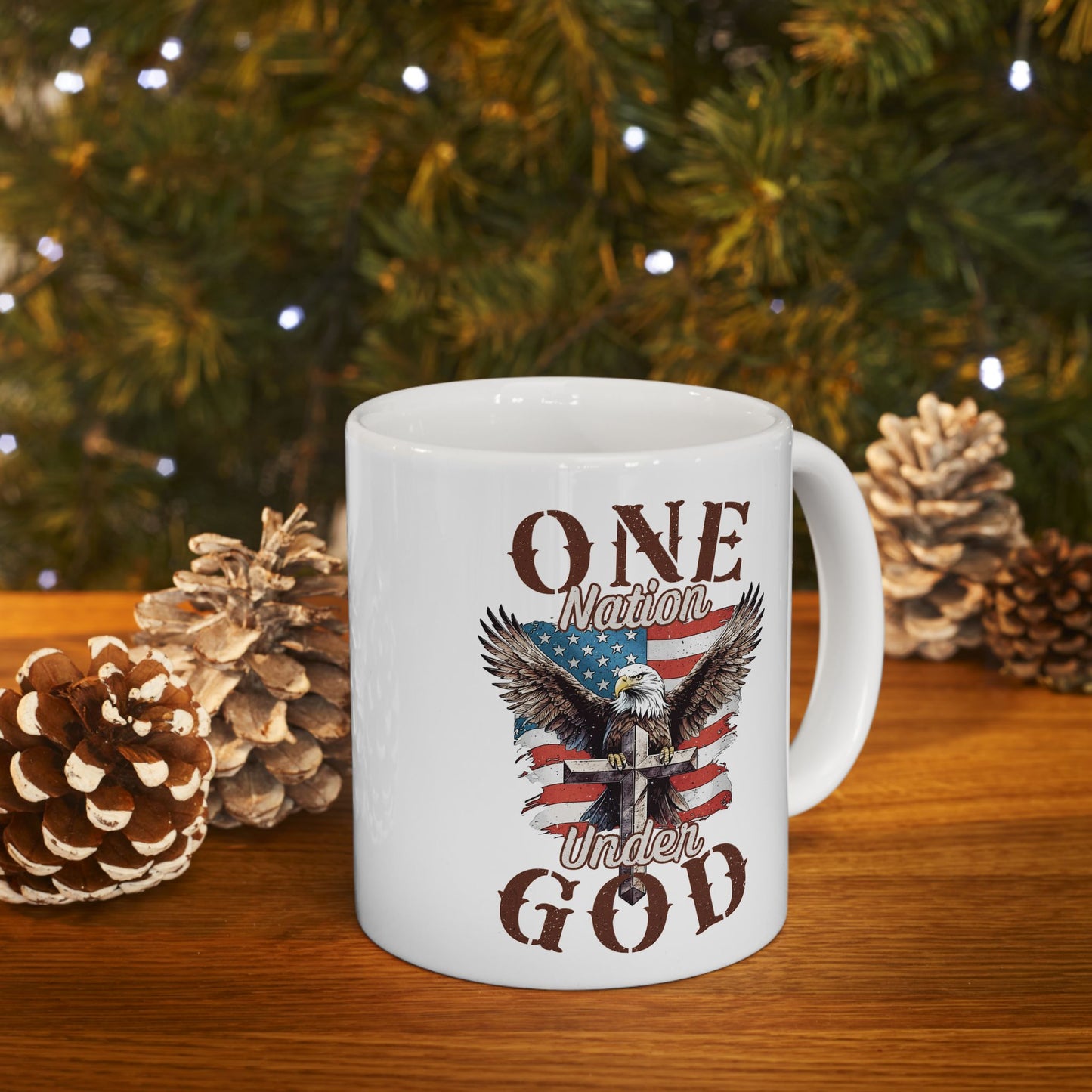 Patriotic Ceramic Mug | 11oz & 15oz | Perfect for Coffee Lovers, Veterans, Memorial Day, Independence Day, Gift Ideas
