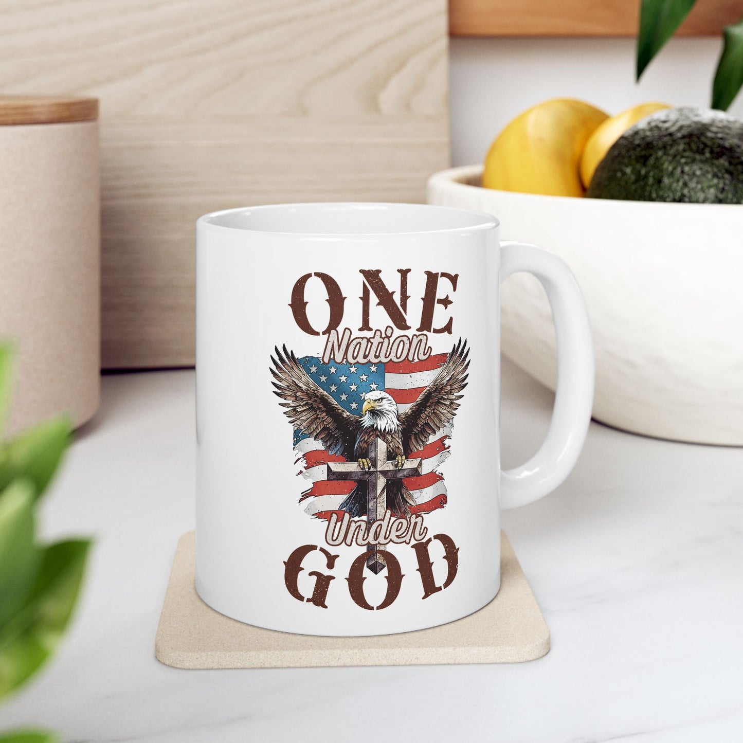Patriotic Ceramic Mug | 11oz & 15oz | Perfect for Coffee Lovers, Veterans, Memorial Day, Independence Day, Gift Ideas