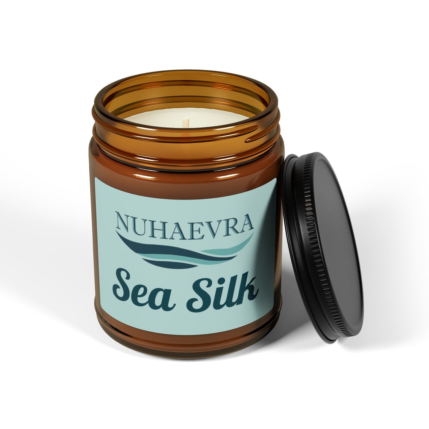 Nuhaevra Sea Silk Soy Candle - White Sage and Lavender for Relaxation and Calm