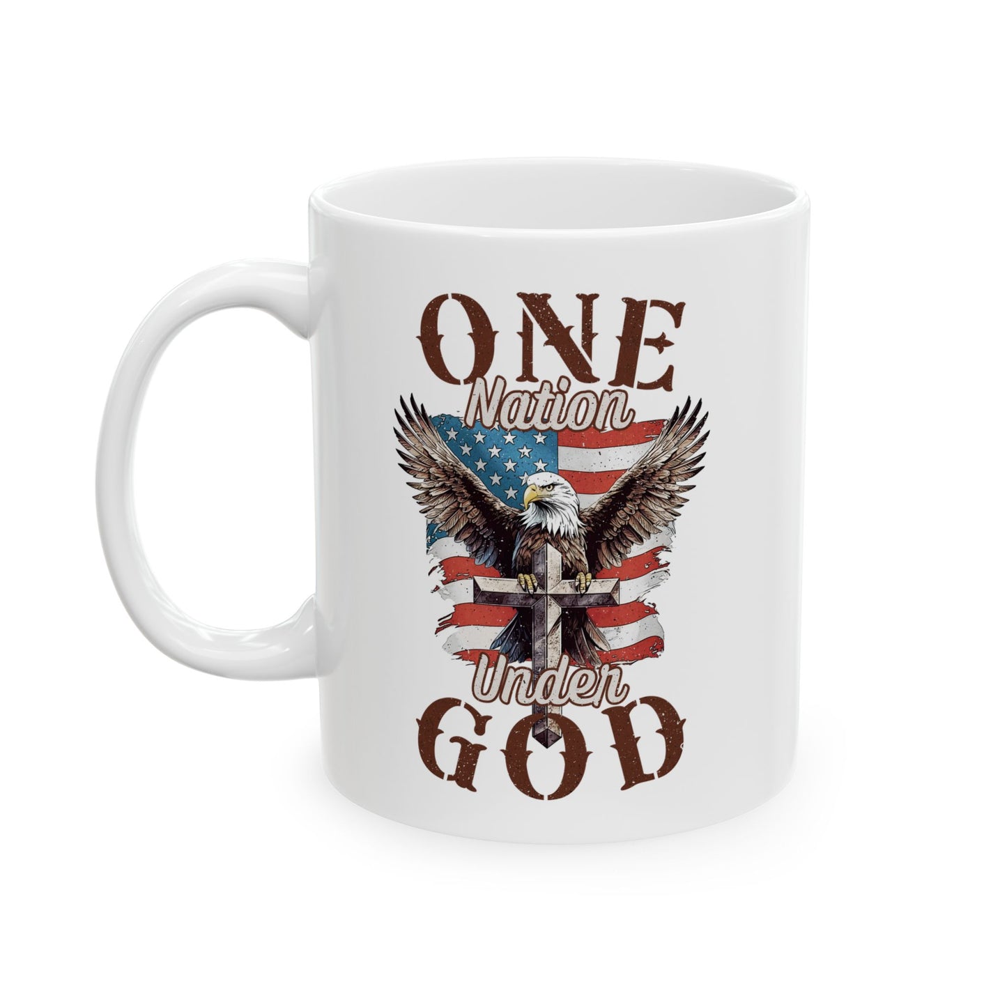 Patriotic Ceramic Mug | 11oz & 15oz | Perfect for Coffee Lovers, Veterans, Memorial Day, Independence Day, Gift Ideas