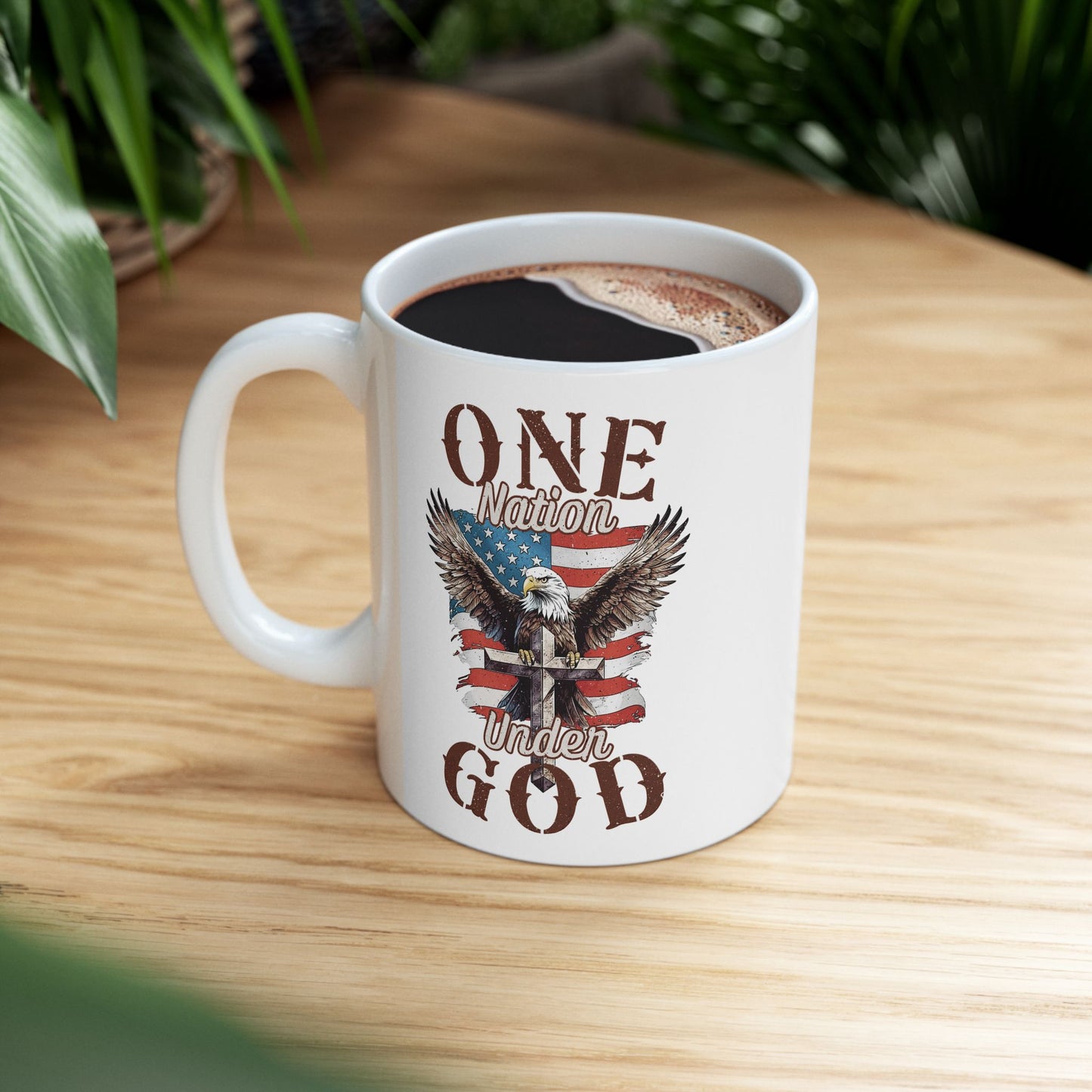 Patriotic Ceramic Mug | 11oz & 15oz | Perfect for Coffee Lovers, Veterans, Memorial Day, Independence Day, Gift Ideas