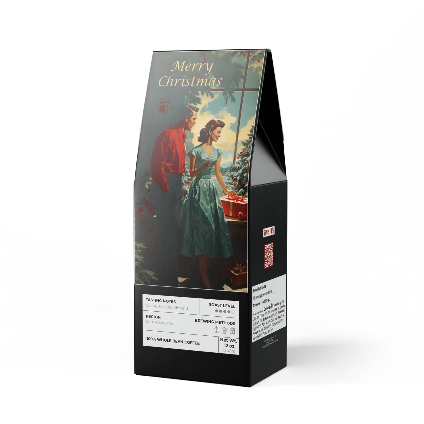 Warm Wishes Coffee Blend 12 oz Medium-Dark Roast with Christmas Card Cut-outs